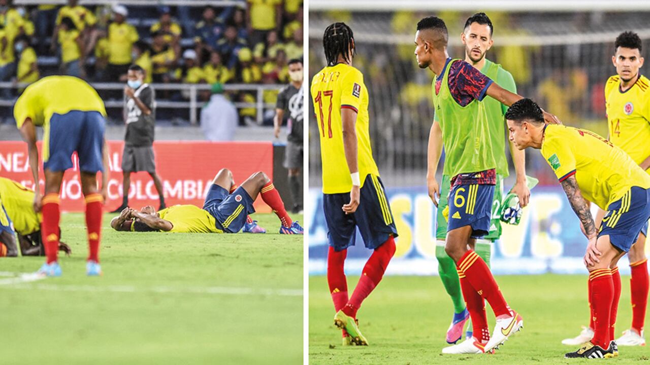 Colombia acumuló seis partidos sin marcar gol, y la derrota (0-1) ante Perú dejó a la selección fuera de la zona de clasificación.