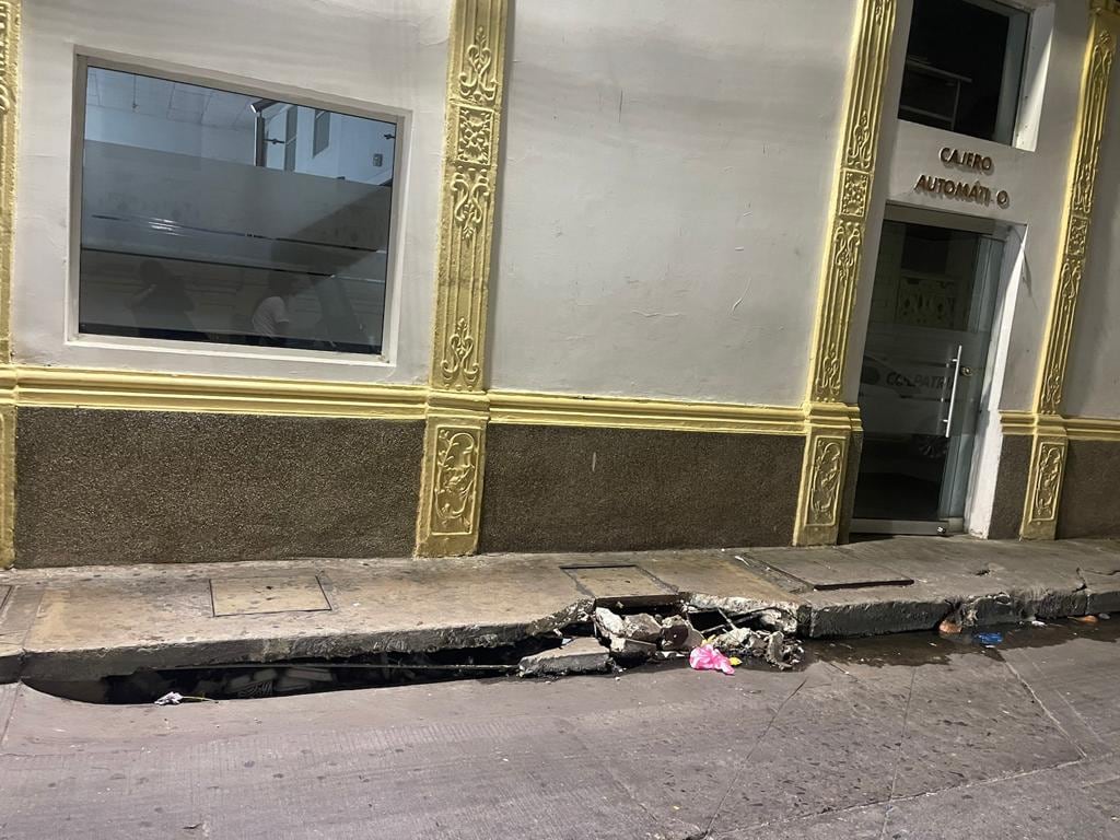 Las calles del Centro Histórico de Santa Marta están en malas condiciones