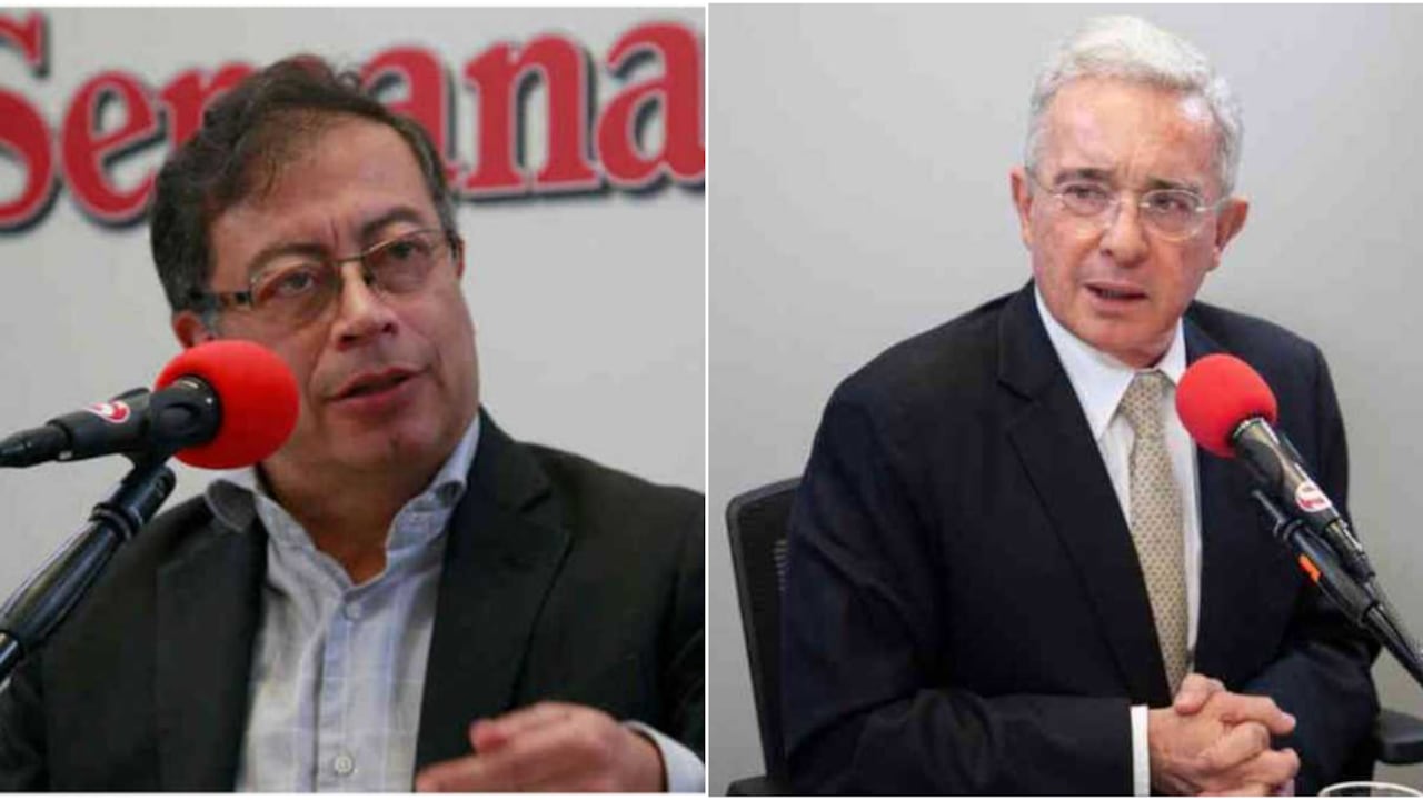El senador Gustavo Petro y el expresidente Álvaro Uribe han tenido enfrentamientos en las últimas semanas de cara a las elecciones presidenciales de mayo.