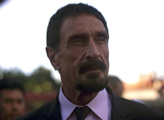 John McAfee apereció el martes en Guatemala. 