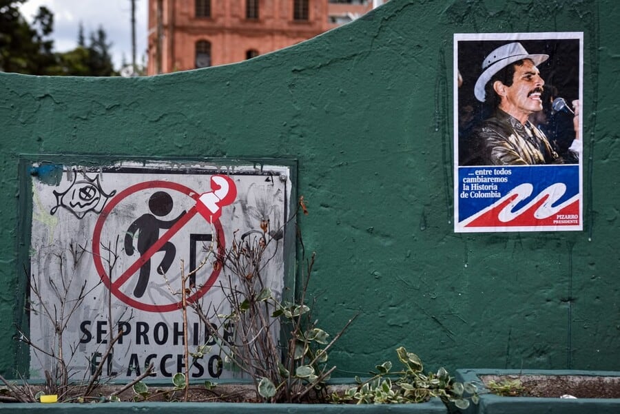 Protesta frente a la sede del Museo Nacional.