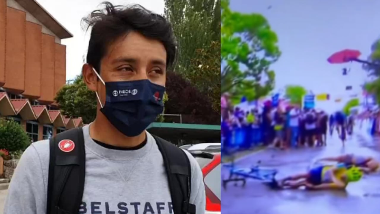 Accidente en Vuelta a Colombia y críticas de Egan Bernal a la FCC por la logística.