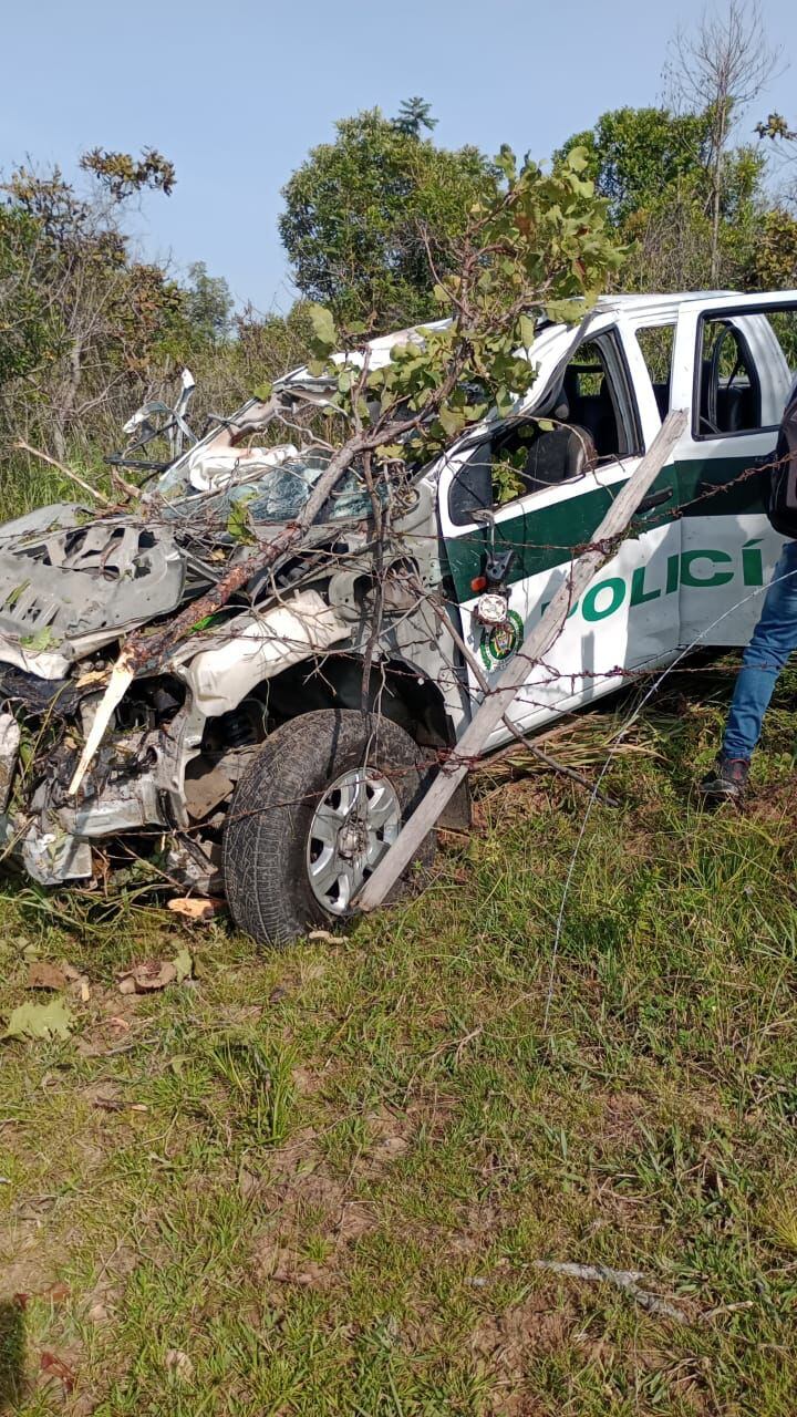 Fuerte atentado contra patrulla de Policía.