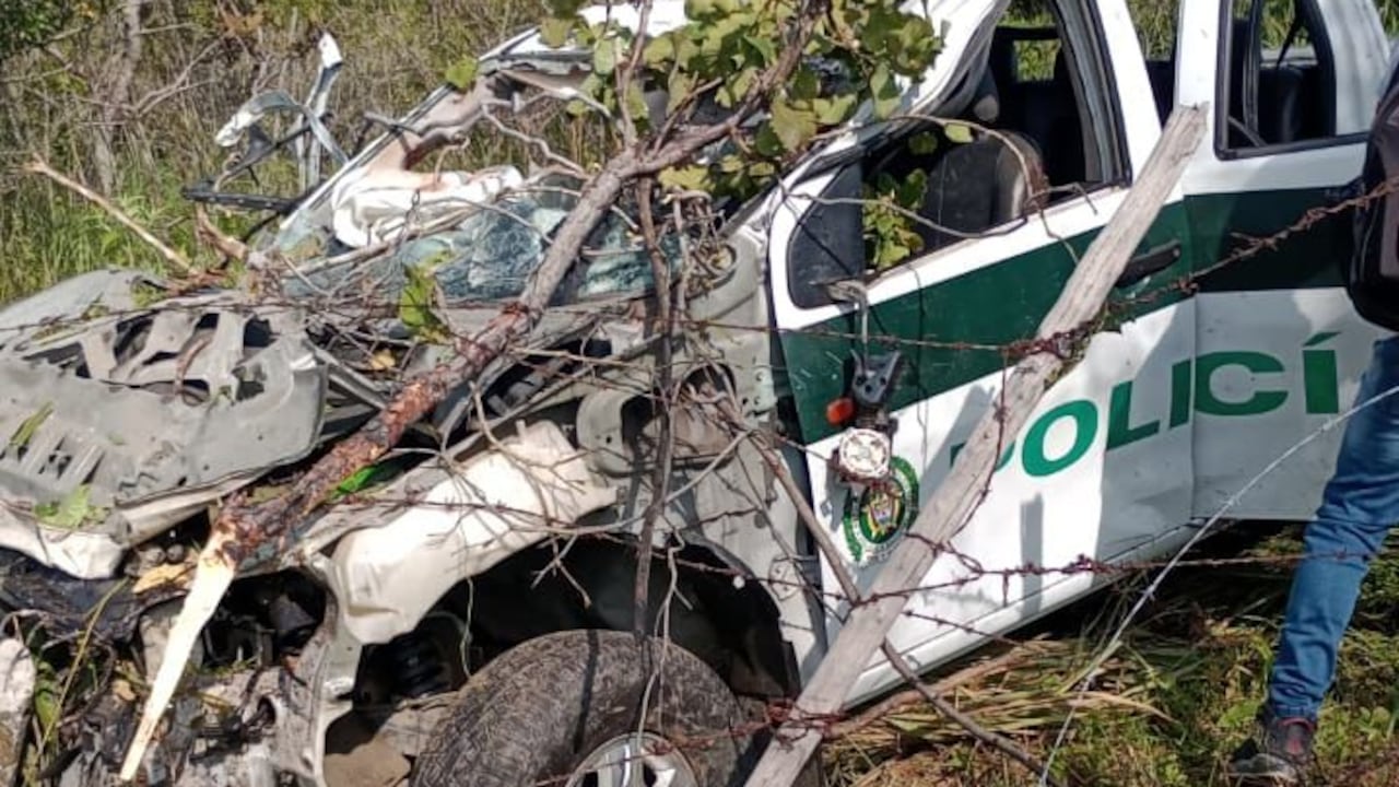Fuerte atentado contra patrulla de Policía.