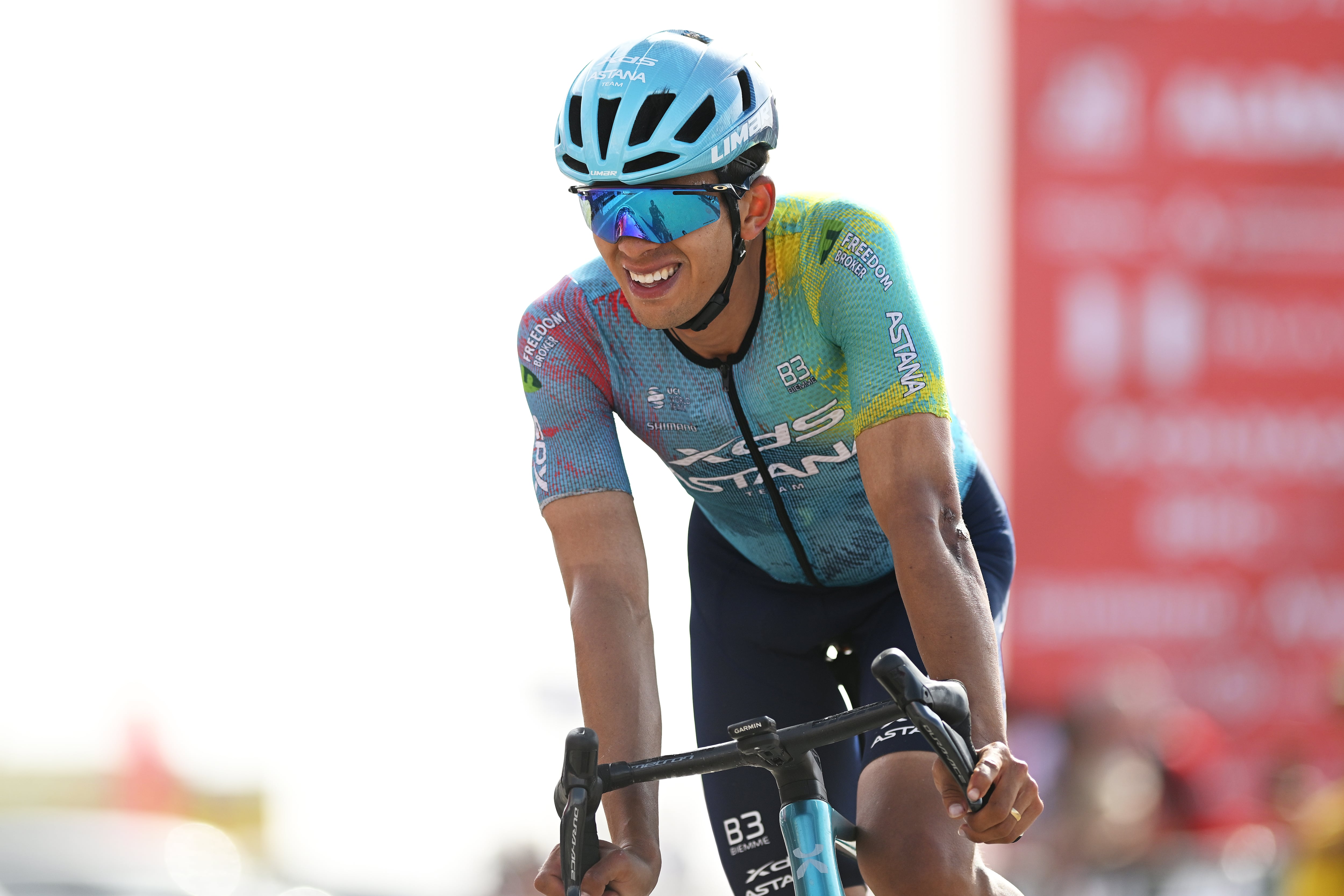 Harold Tejada, el mejor ciclista colombiano en el UAE Tour 2025.