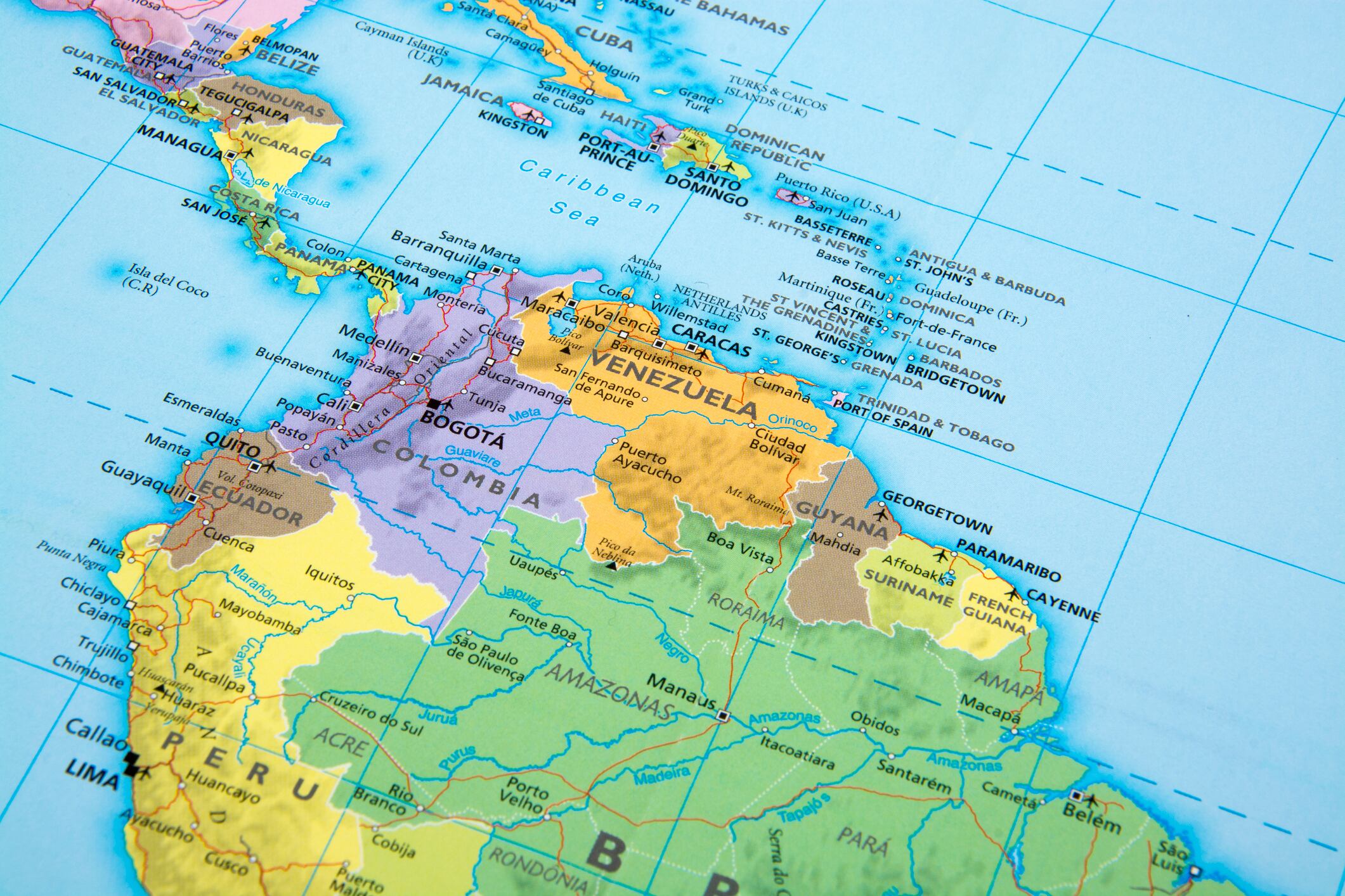 América Latina - Comercio - Colombia - Mapamundi