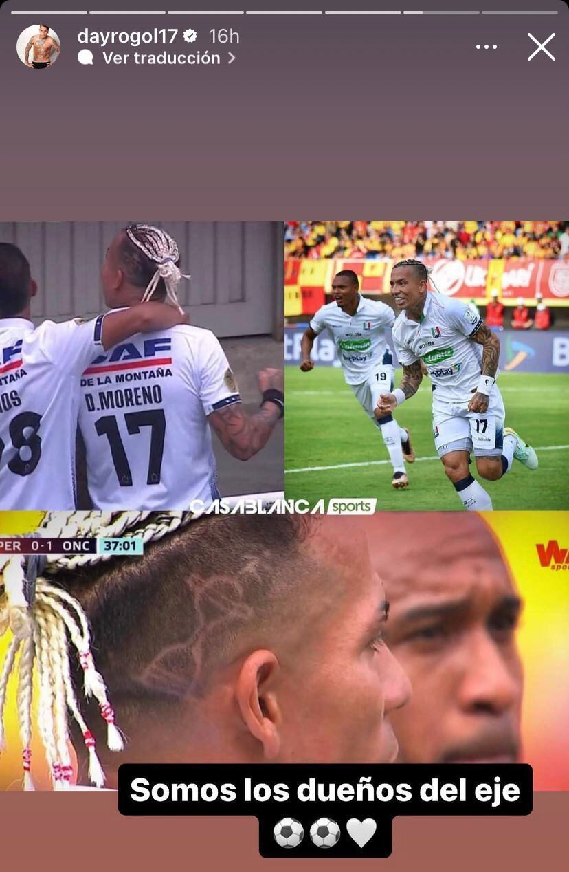 Reacción de Dayro Moreno tras ganar el 'Clásico del Eje' ante Deportivo Pereira