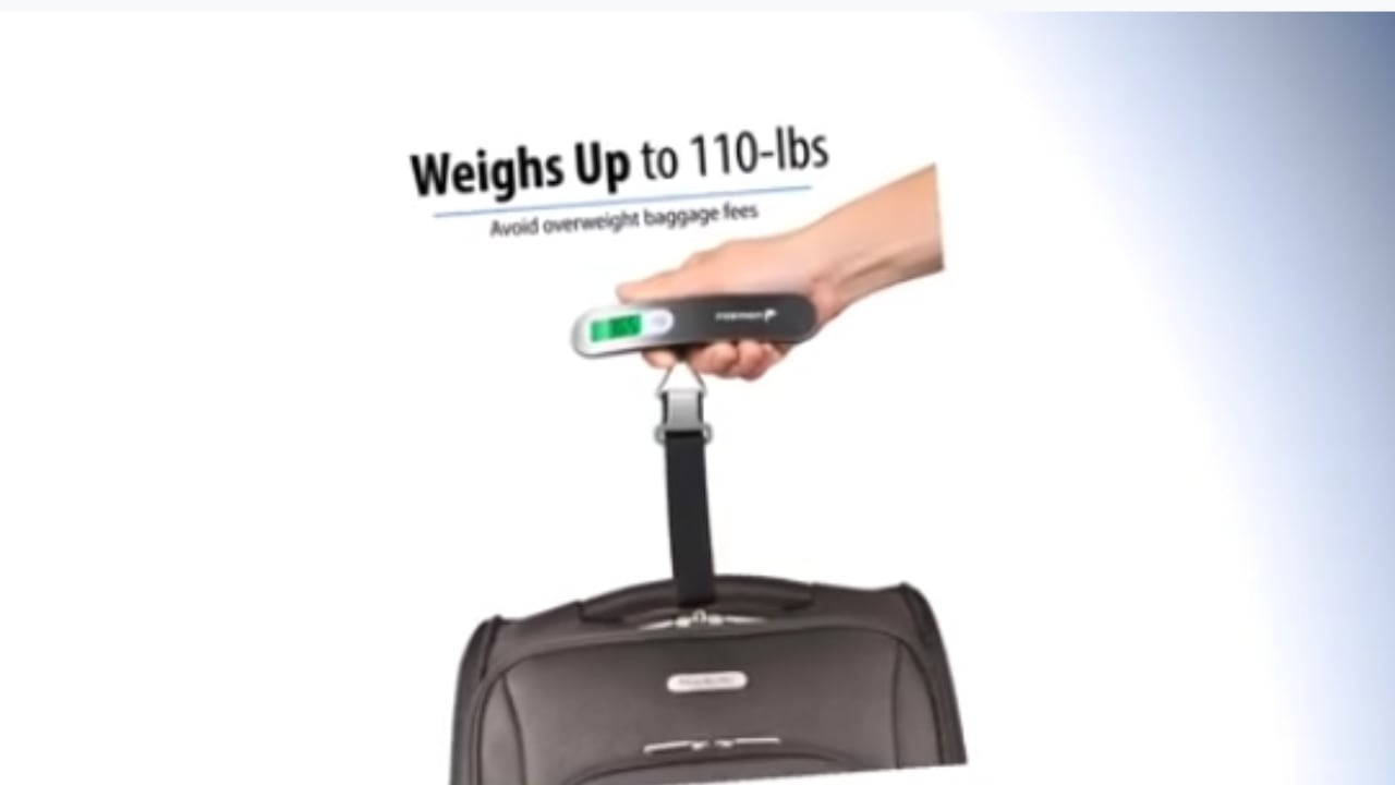 Báscula para pesar sus maletas y asegurarse que su equipaje no se pasa del peso permitido
