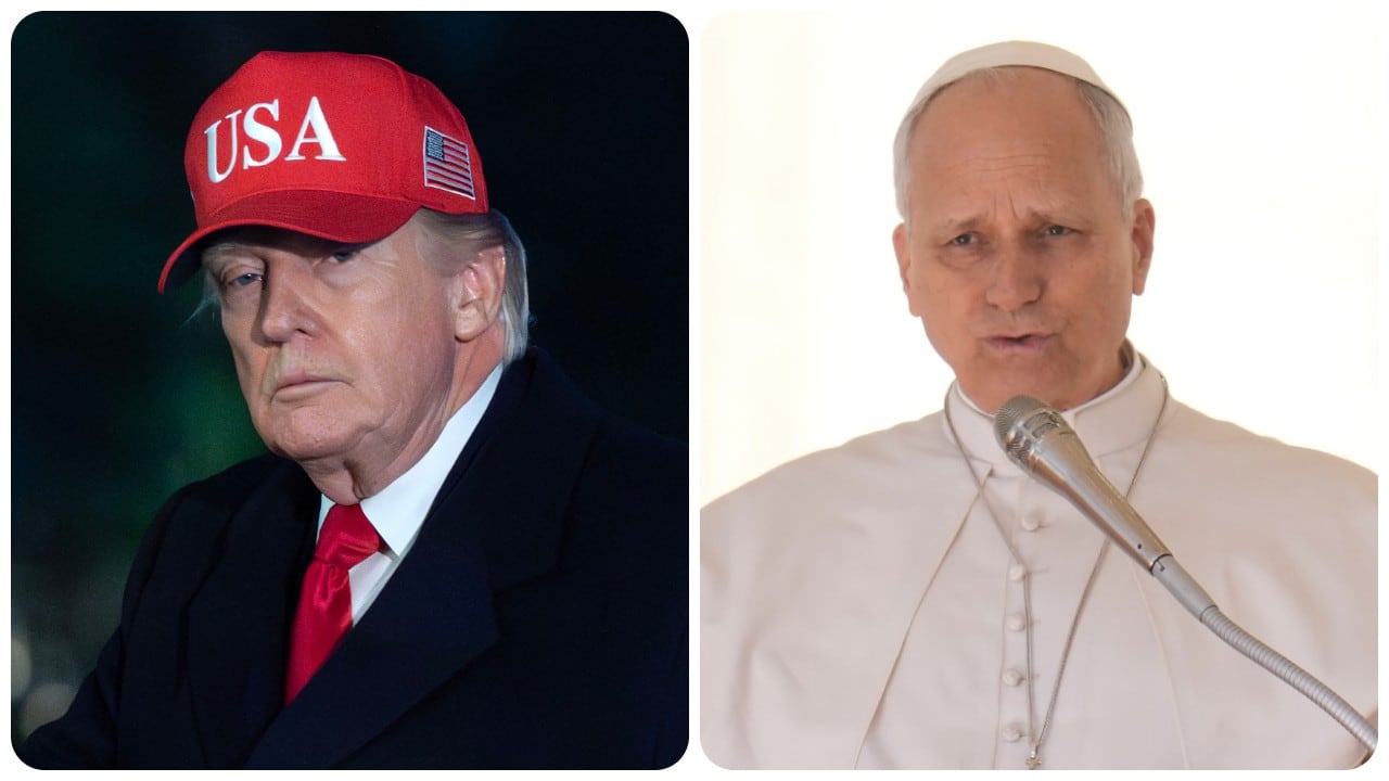 Donald Trump y papa León XIV
