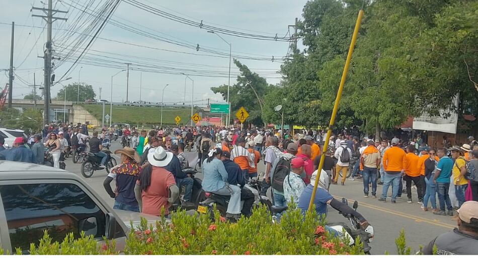 Manifestaciones por paro minero en Antioquia.