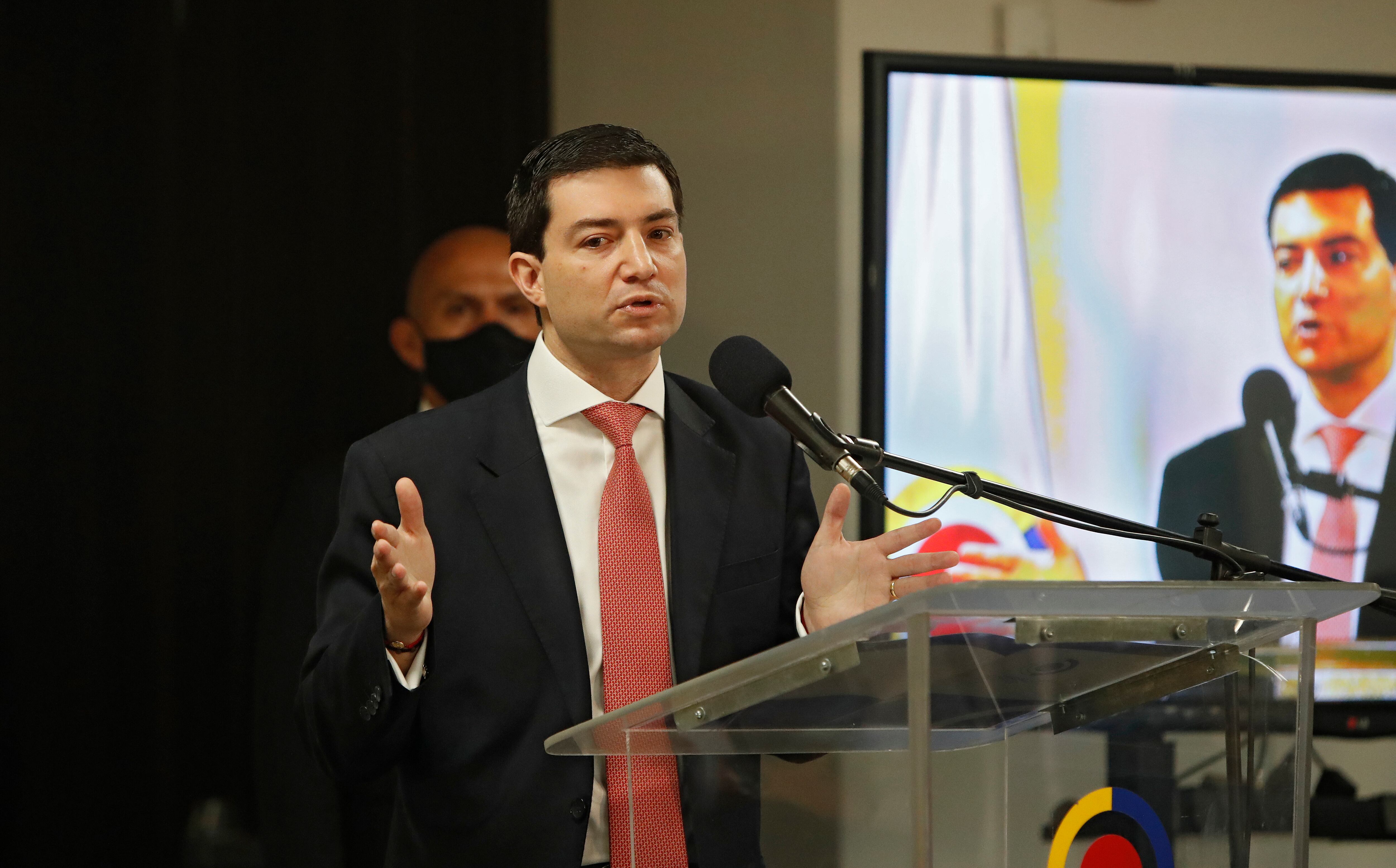 Mapfre firmó el contrato acuerdo con EPM del pago del siniestro del proyecto Hidroituango derivado del fallo con responsabilidad fiscal de la Contraloría General de la Nación 
Contralor Carlos Felipe Córdoba
Bogota dic 10 del 2021
Foto Guillermo Torres Reina / Semana