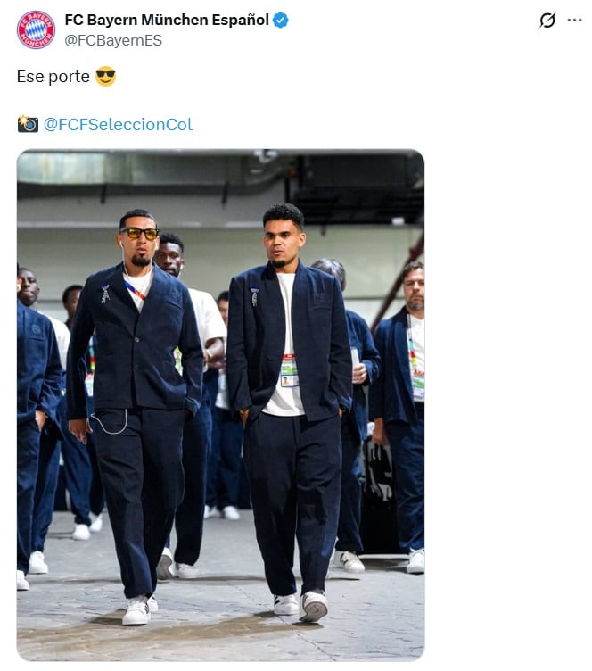 Posteo de la cuenta en español del Bayern Múnich.