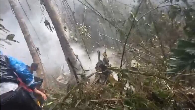 En esta zona del sur de Bolívar cayó el helicóptero del Ejército Nacional. Hay nueve militares muertos.