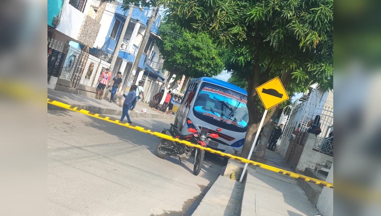 Lugar donde atacaron a disparos a conductor de una empresa de buses.