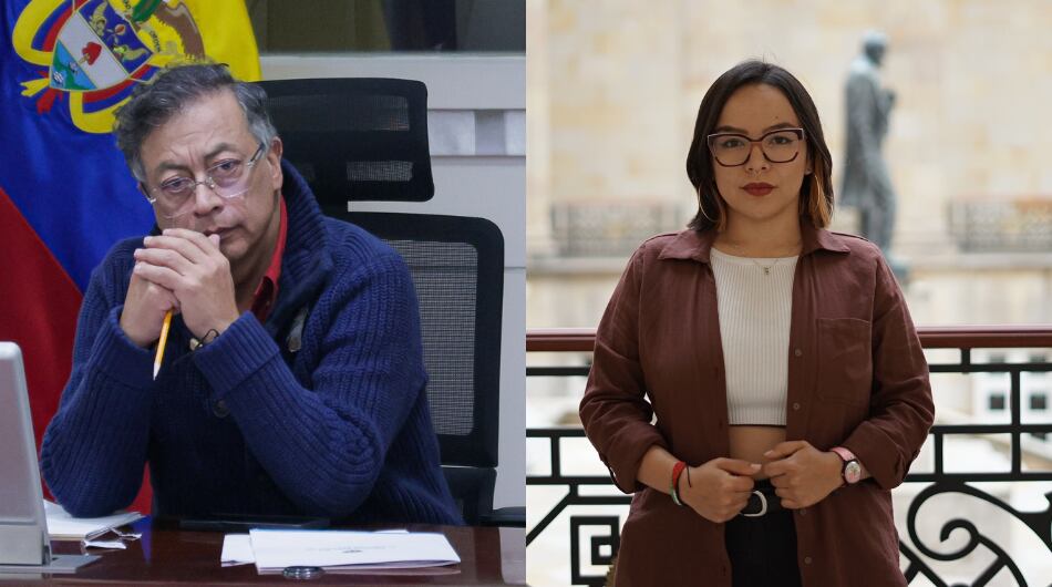 Gustavo Petro y Jennifer Pedraza.