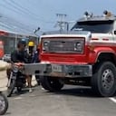 Camión involucrado en el accidente