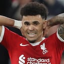 Luis Díaz se lamenta tras el resultado ante Atalanta