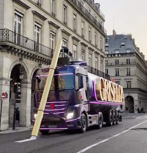 Camión con publicidad alusiva a 'Griselda'.