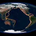 El Anillo de Fuego del Pacífico es una extensa franja que rodea gran parte del océano Pacífico a lo largo de unos 40.000 kilómetros.