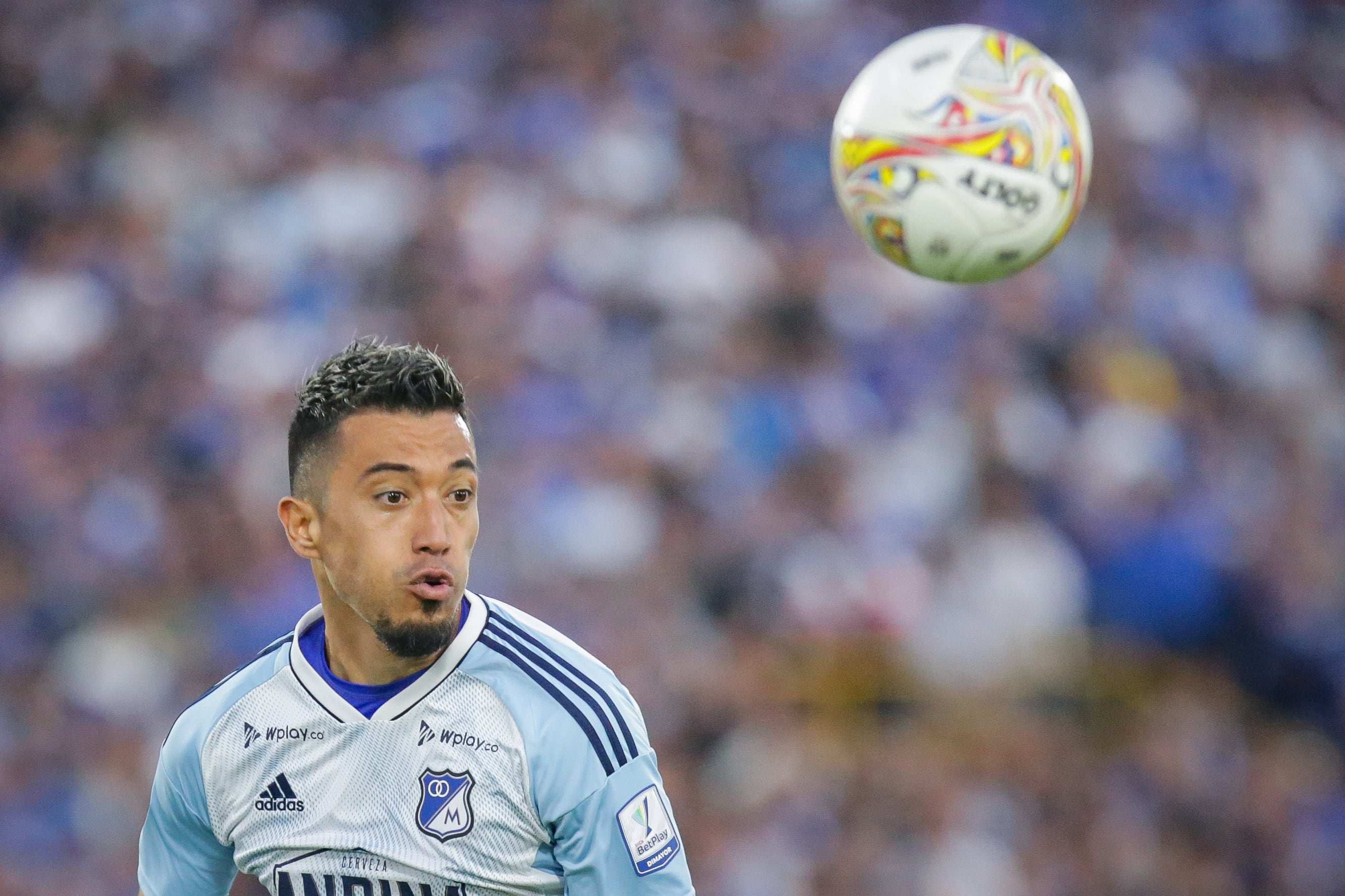 Bogotá. Agosto 27 de 2023. Millonarios FC enfrenta a Atlético Nacional en juego válido por la fecha 8 de la liga BetPlay II 2023, en el estadio Nemesio Camacho El Campín. (Colprensa - Mariano Vimos)