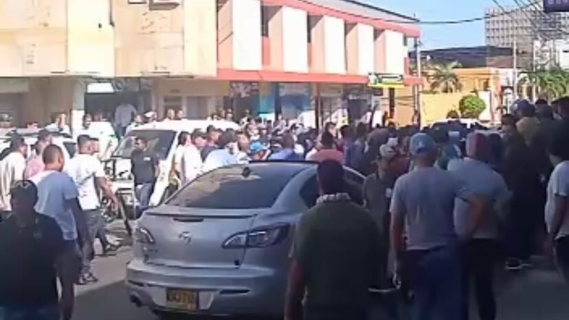 Atentado en el centro de Barranquilla.