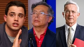 Jerónimo Uribe, Gustavo Petro y Álvaro Uribe.