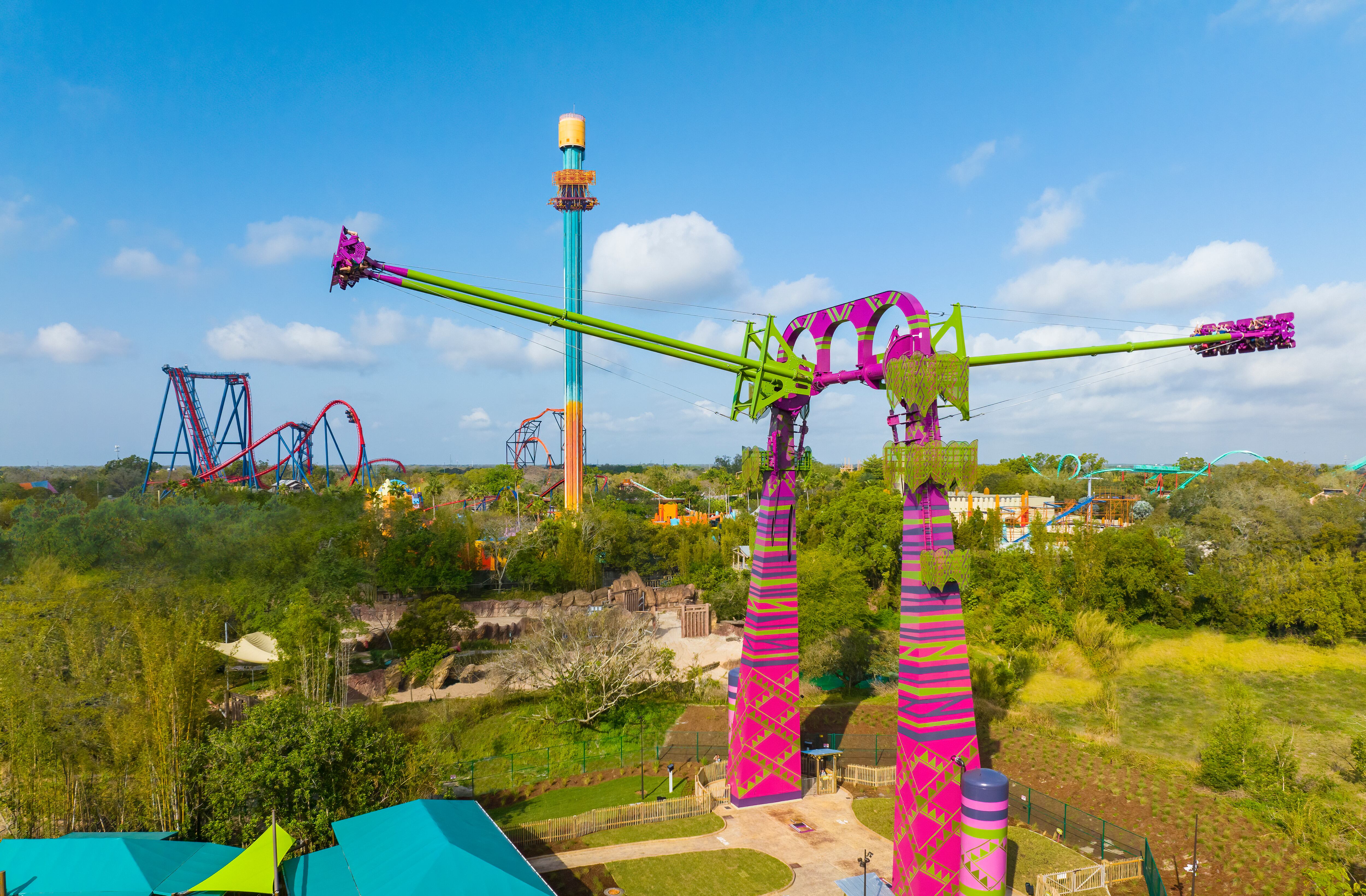 Serengeti Flyer, en Busch Gardens Tampa Bay, de United Parks and Resorts (Florida, Estados Unidos).