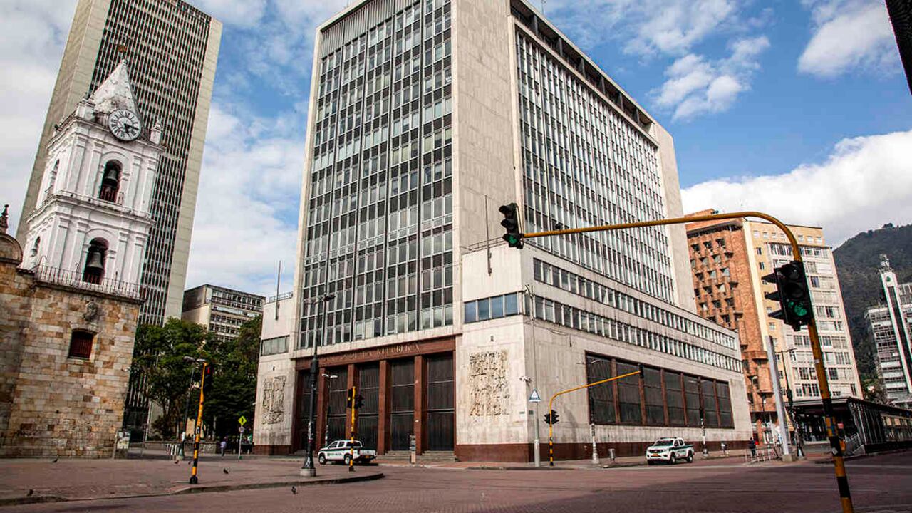 El centro de Bogotá vacío, en medio de la cuarentena por el coronavirus.