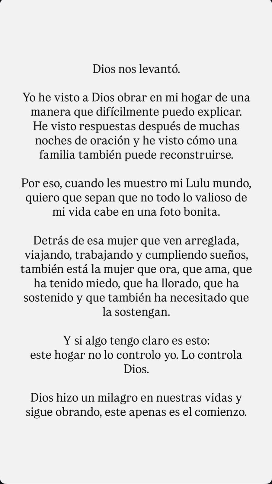 Reacción de Luisa Fernanda W