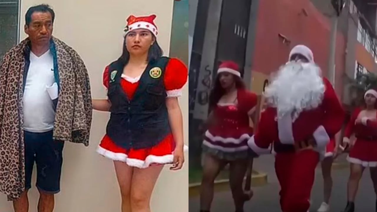 ¡Santa Claus le ganó al Grinch! En Lima, Perú, policías en medio de una redada