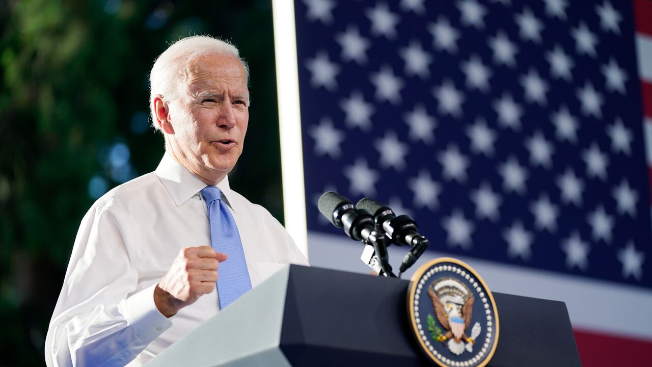President Joe Biden speaks during a news conference after meeting with Russian President Vladimir Putin, Wednesday, June 16, 2021, in Geneva, Switzerland. (AP Photo/Patrick Semansky)