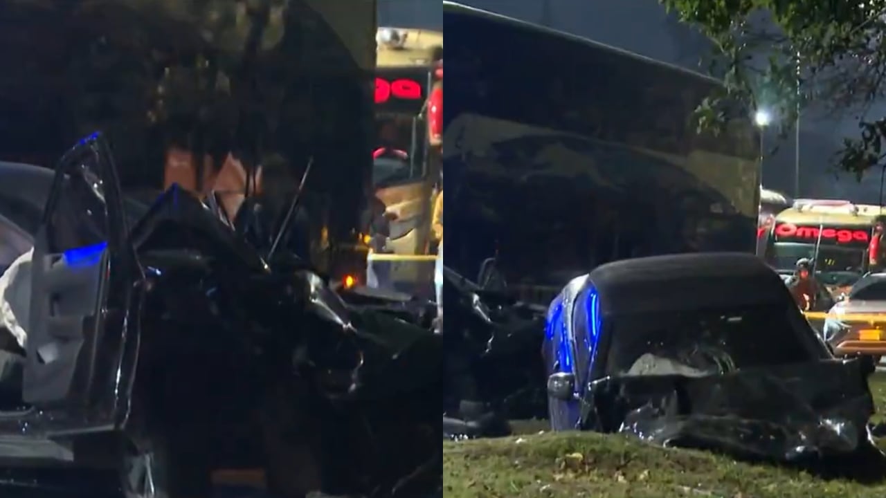 Así terminaron los dos carros involucrados en el hecho.