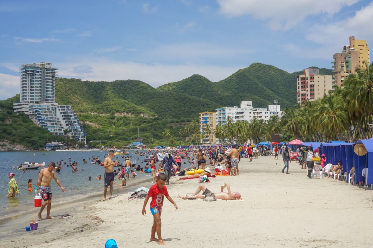 El Rodadero fue uno de los sitios ,más visitados por turistas en Santa Marta.