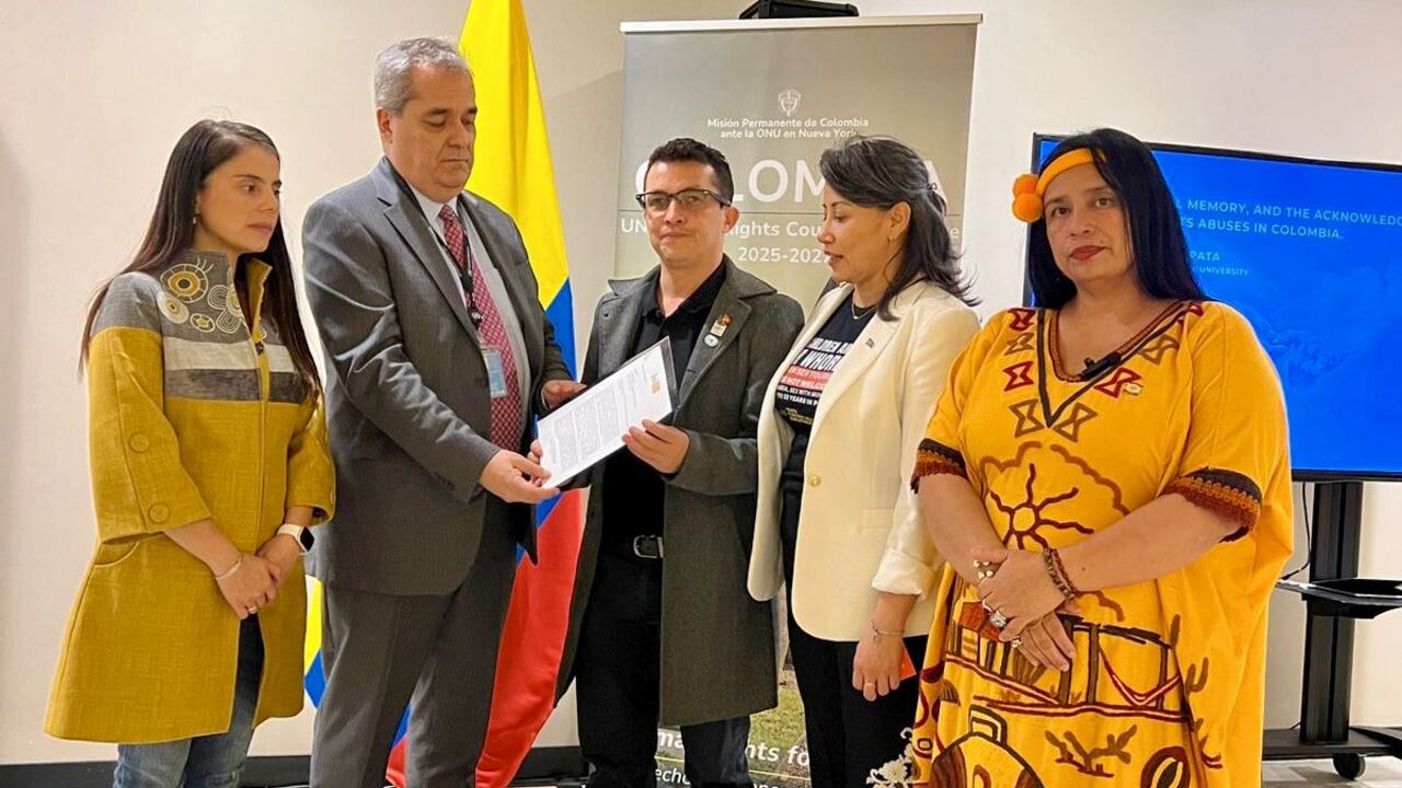 Esmeralda Hernández, Alejandro Toro y otros integrantes del Pacto Histórico en la ONU.