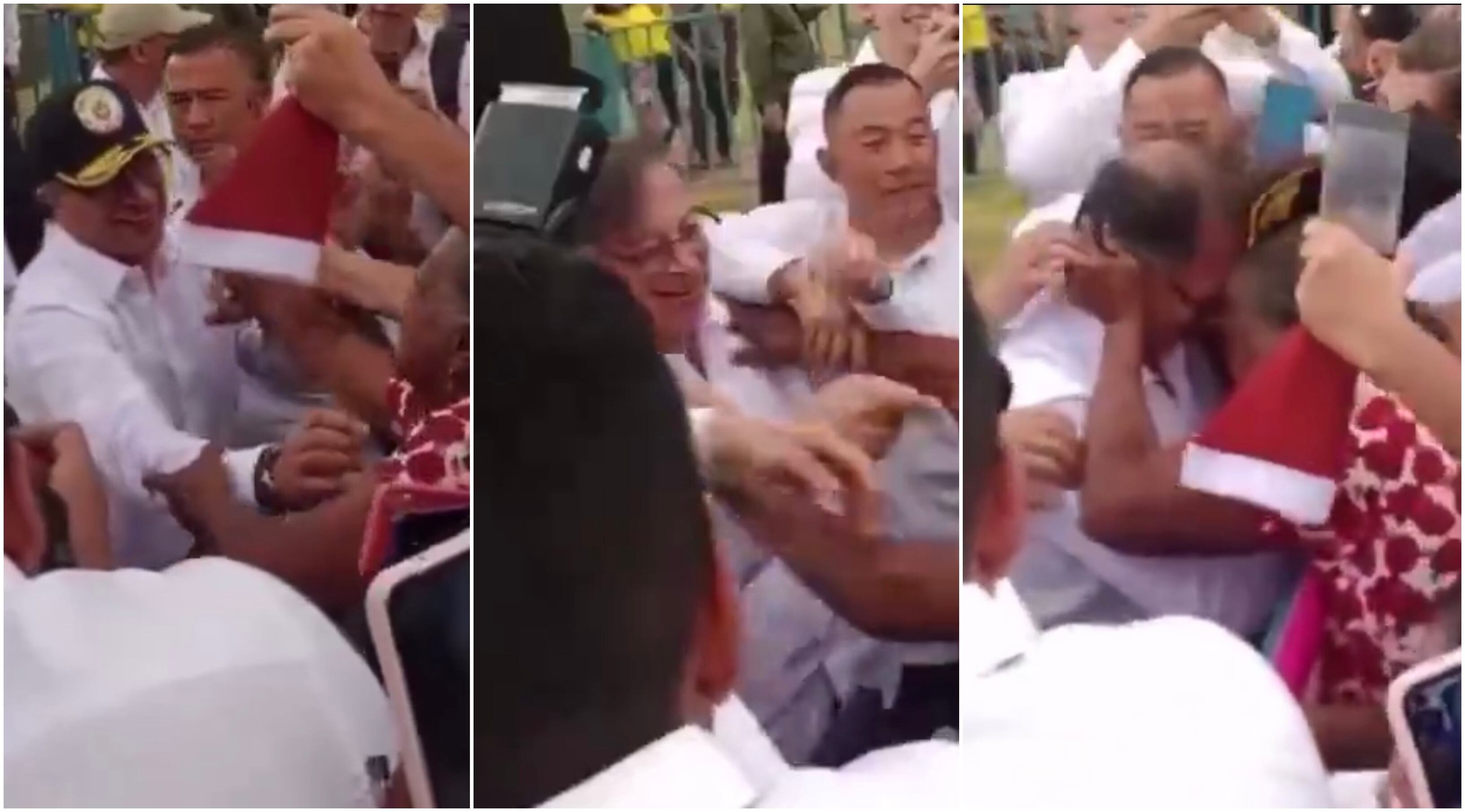 Efusivo saludo al presidente Gustavo Petro