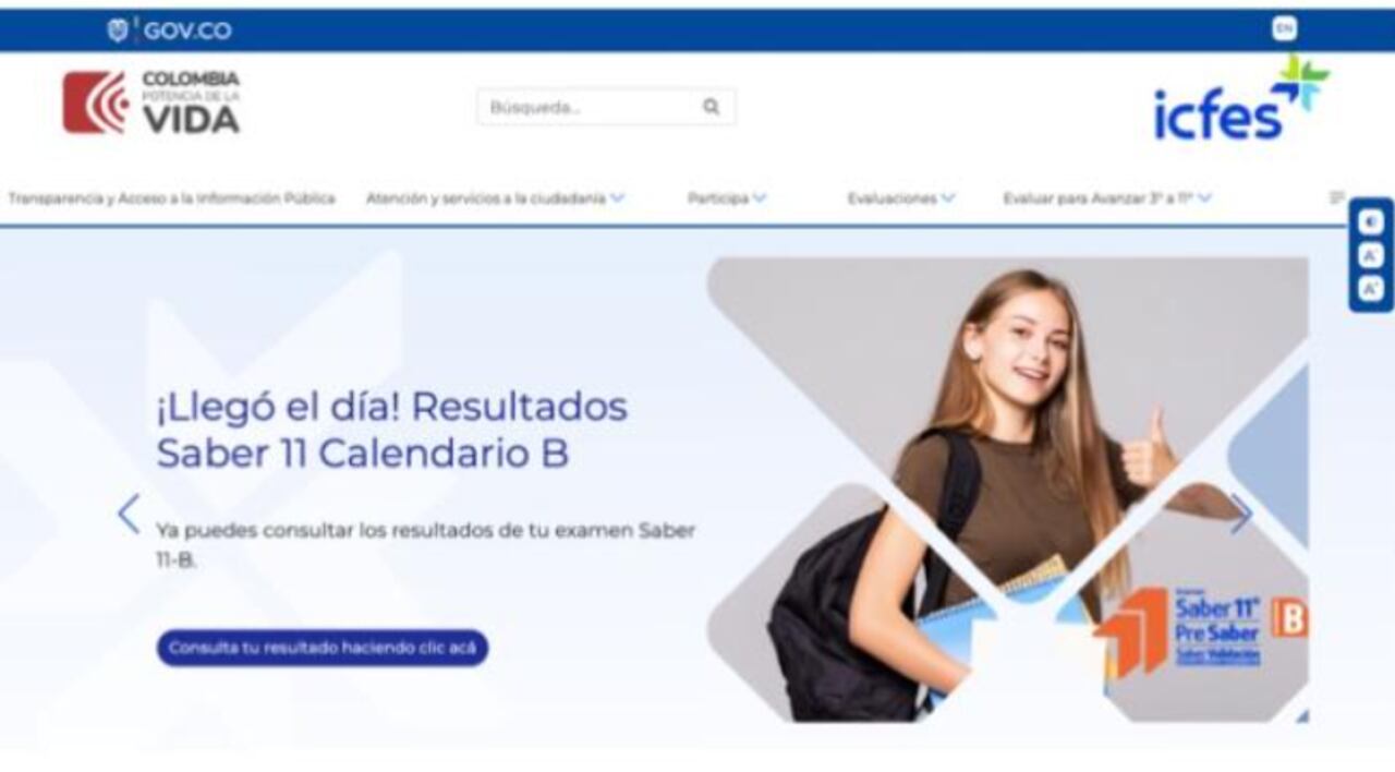 Página web oficial del Icfes.