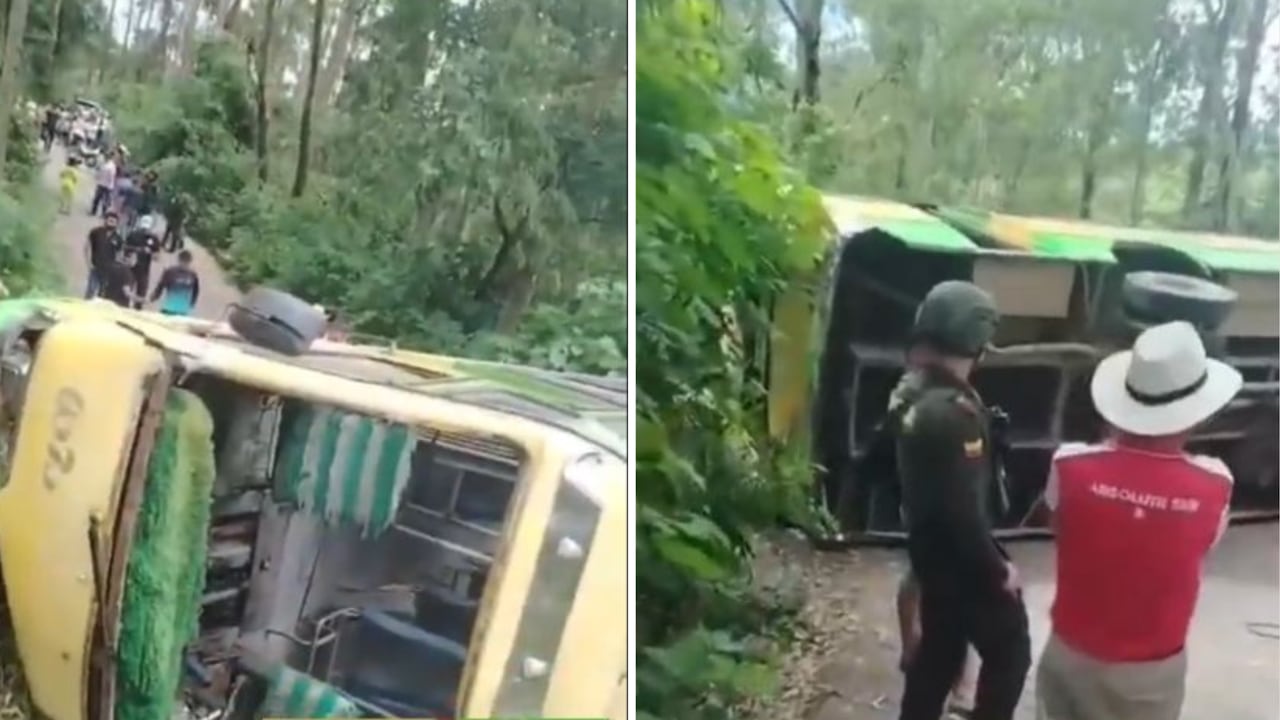 Autoridades y la comunidad colaboraron para el rescate de los menores y el conductor.
