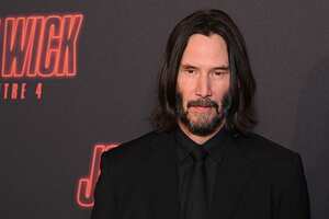 Keanu Reeves en la premier de 'John Wick 4', en París.