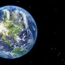 El amanecer y la sombra en la tierra giran en el espacio con la estrella en el universo. Superficie de textura de nubes volumétricas 3D de atmósfera realista mundial. Los elementos de esta imagen son proporcionados por la NASA.