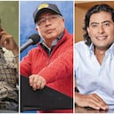 Santiago Uribe, Gustavo Petro y Nicolás Petro