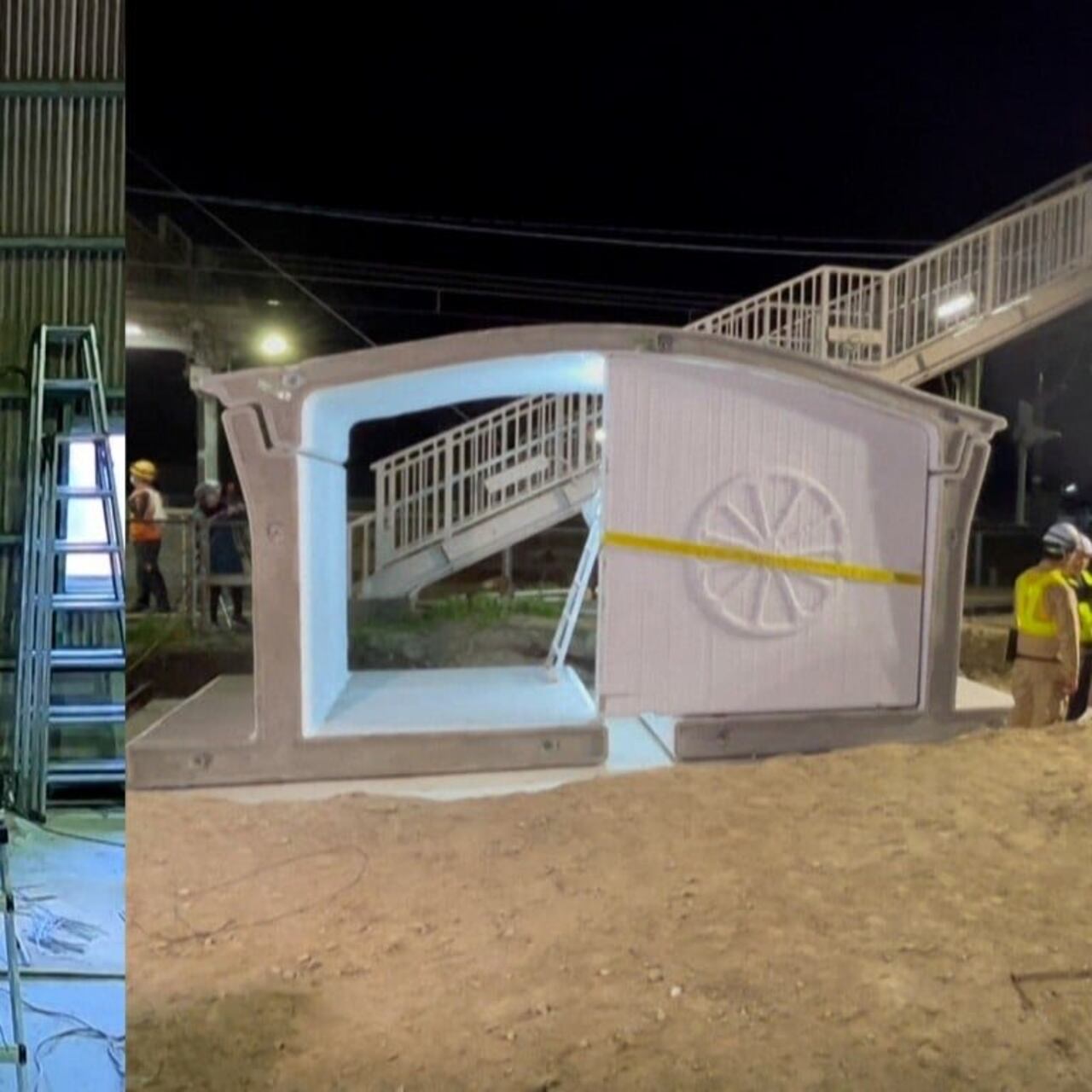 Japón construye una estación de tren en 3D