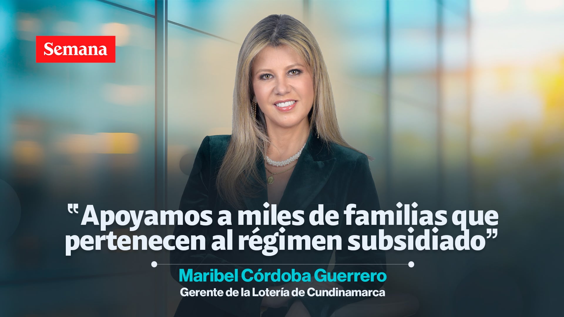 Maribel Córdoba Guerrero, gerente de la Lotería de Cundinamarca