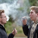 Stock photo of men vaping. PA Photo. Picture date: Friday February 21, 2020. Photo credit should read: Nick Ansell/PA Wire (Photo by Nick Ansell/PA Images via Getty Images)