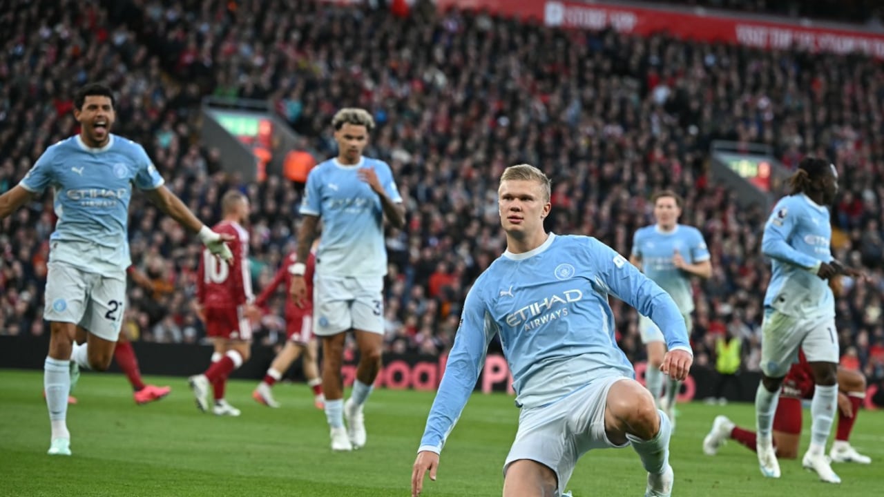 Manchester City vs. Liverpool en Anfield por la Premier League.