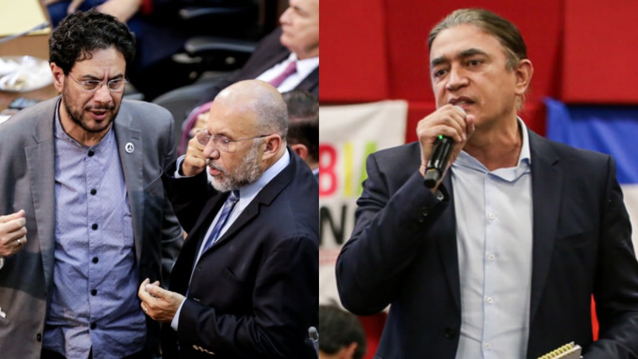 De izquierda a derecha: Iván Cepeda, Roy Barreras y Gustavo Bolívar.