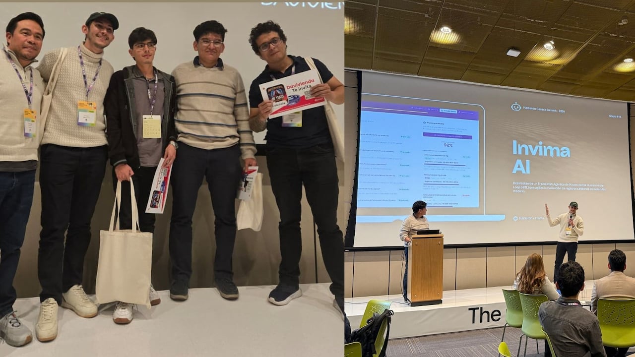 Los integrantes de los dos equipos ganadores presentaron sus soluciones tecnológicas para agilizar la evaluación de nuevos medicamentos en Colombia.