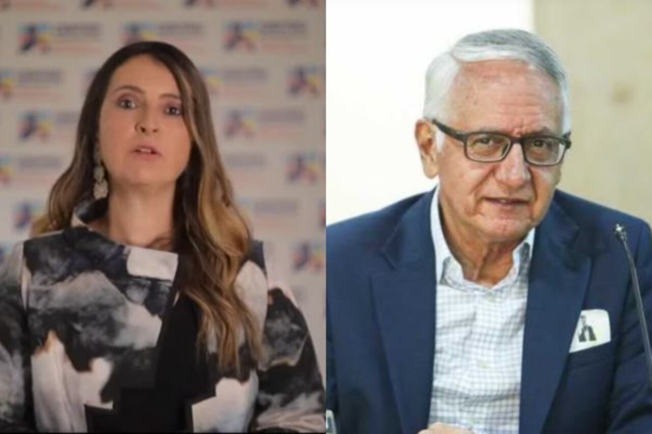 La senadora del Centro Democrático Paloma Valencia y el ministro de Salud, Guillermo Alfonso Jaramillo.