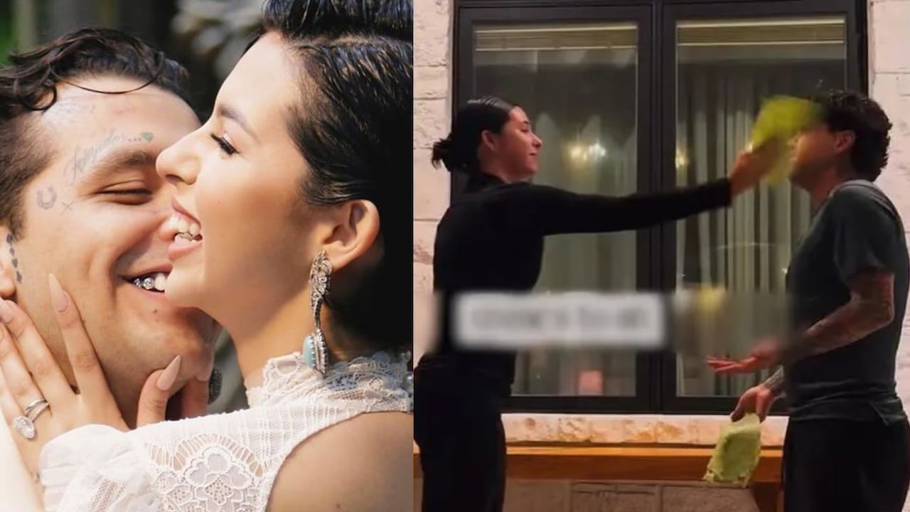 Ángela Aguilar “cachetea” a Christian Nodal en video viral y enciende la polémica