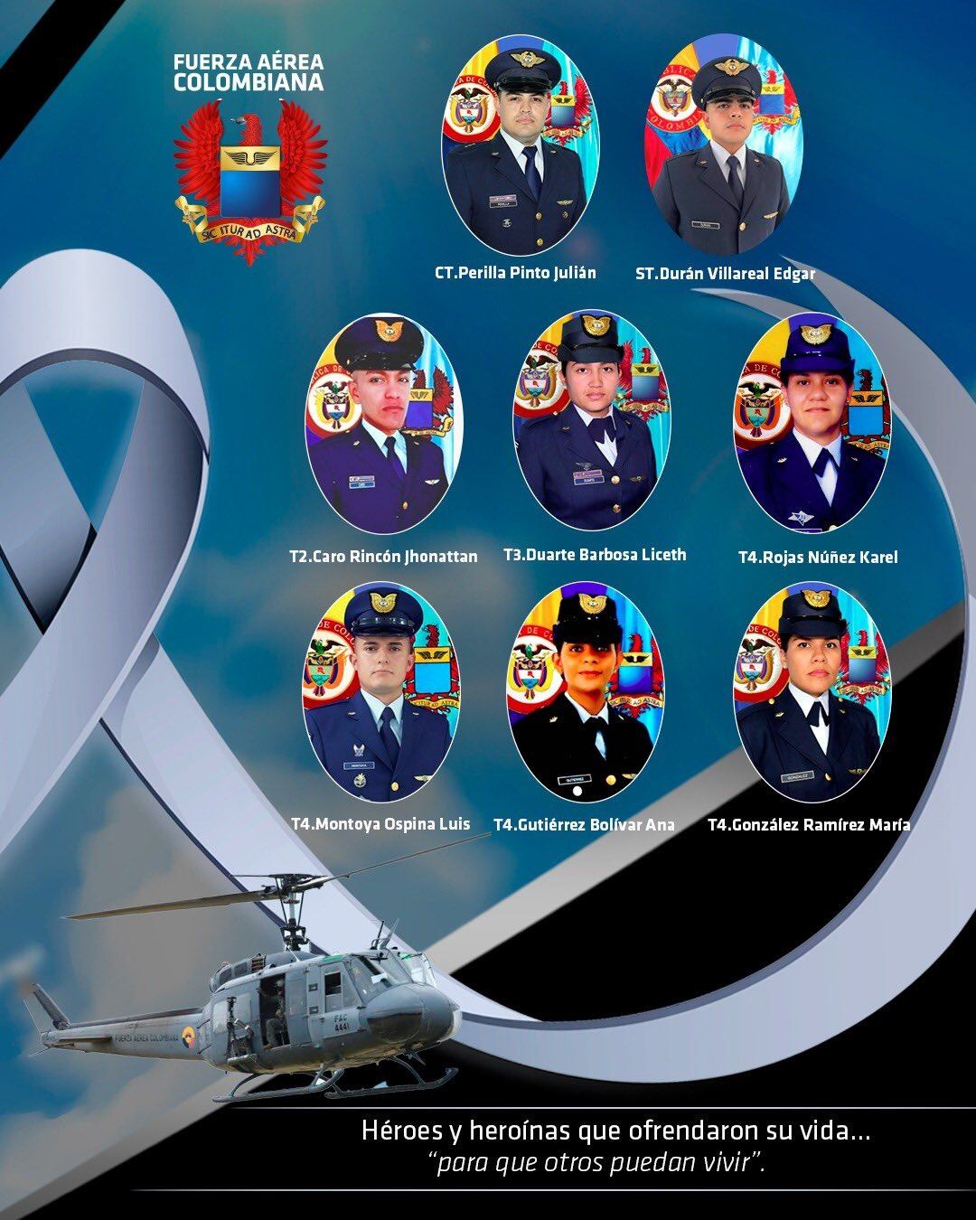 Ocho militares fallecieron en un accidente aéreo.