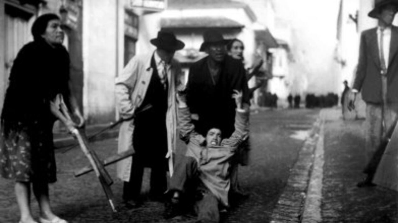 Manifestantes durante el bogotazo